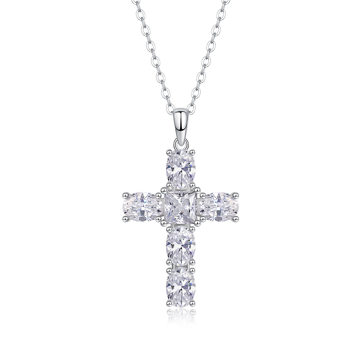 Soul Guidance - Fashionable Jewelry Pendant Set With Moissanite S925 Sterling Silver And Platinum-plated Diamond, Moissanite Silver Jewelry