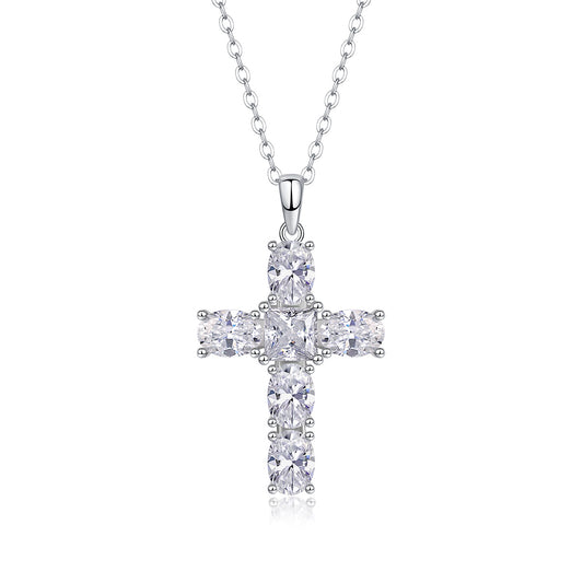Soul Guidance - Fashionable Jewelry Pendant Set With Moissanite S925 Sterling Silver And Platinum-plated Diamond, Moissanite Silver Jewelry