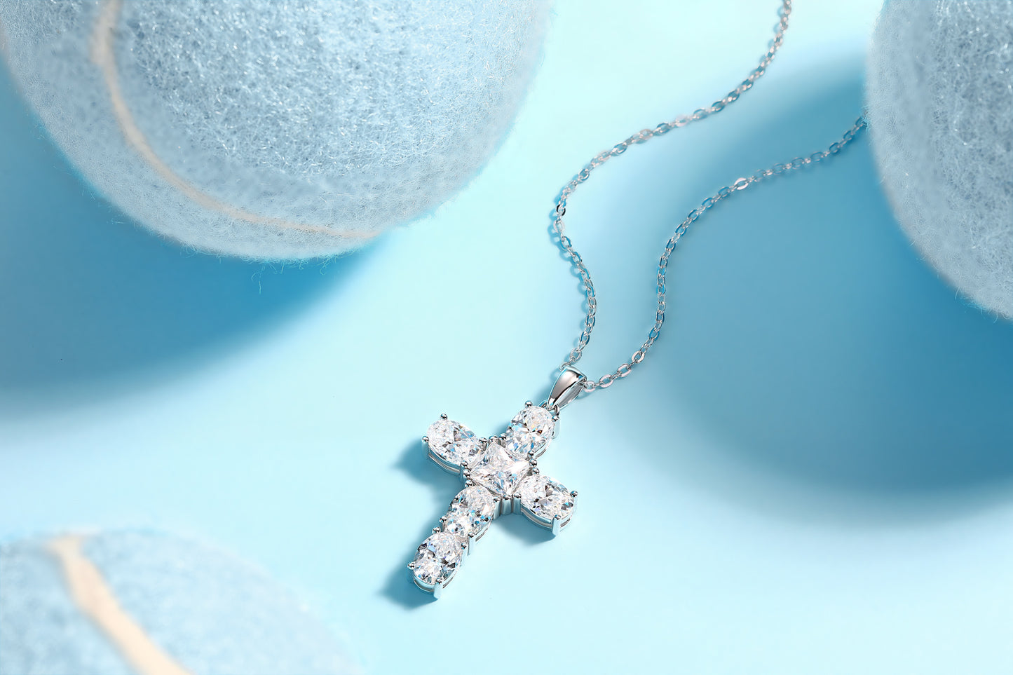 Soul Guidance - Fashionable Jewelry Pendant Set With Moissanite S925 Sterling Silver And Platinum-plated Diamond, Moissanite Silver Jewelry