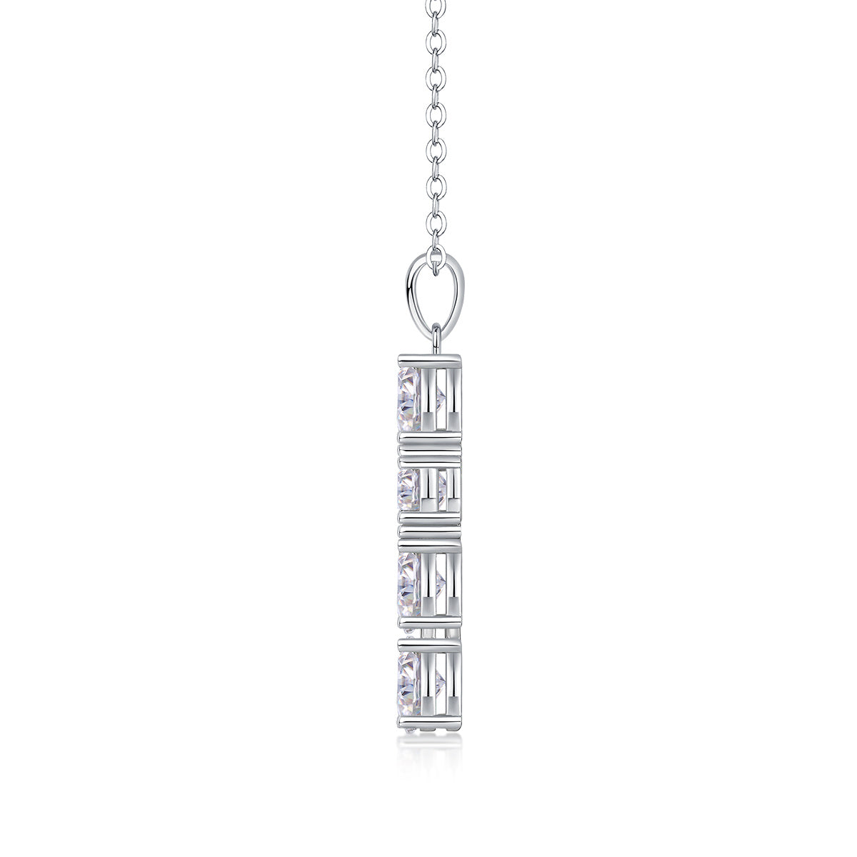 Soul Guidance - Fashionable Jewelry Pendant Set With Moissanite S925 Sterling Silver And Platinum-plated Diamond, Moissanite Silver Jewelry
