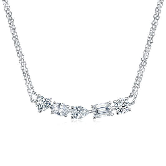 Galaxy - A Fashionable And Luxurious Diamond Jewelry Pendant Set With Moissanite S925 Sterling Silver And Platinum Plating