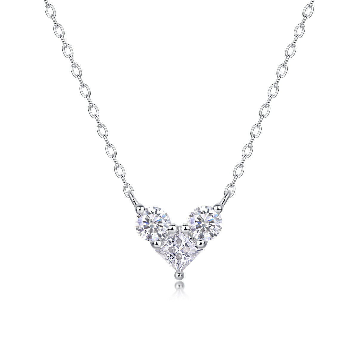 Love In The Present - A Fashionable And Luxurious Diamond Jewelry Pendant Set With Square Moissanite S925 Sterling Silver