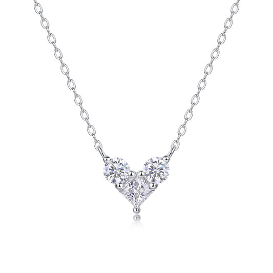 Love In The Present - A Fashionable And Luxurious Diamond Jewelry Pendant Set With Square Moissanite S925 Sterling Silver